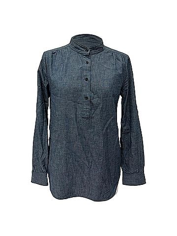 A.P.C. A.P.C. Denim Blouse in Light Blue Cotton (view 1)