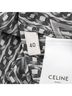 Céline 100% Silk Black Celine Chain-Print Midi Shirt Dress in Black Silk Size M - photo 5