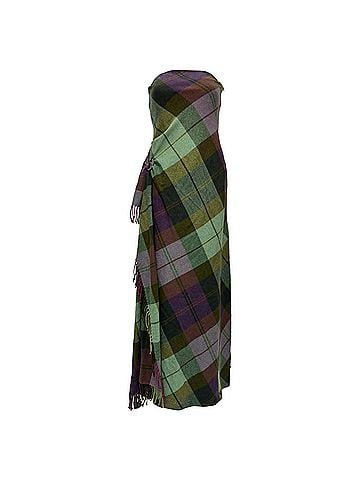 Ralph Lauren  Ralph Lauren Tartan Plaid Strapless Maxi Dress in Multicolor Lambswool (view 1)