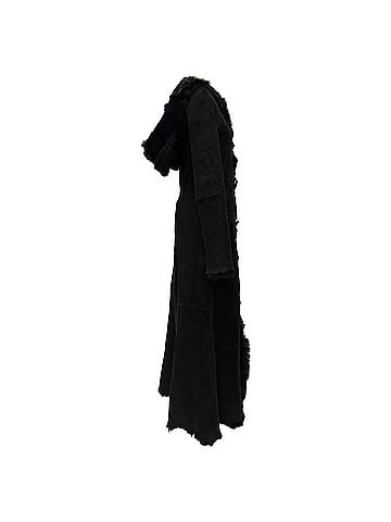 Ralph Lauren Ralph Lauren Long Fur Coat in Black Lamb Fur (view 2)