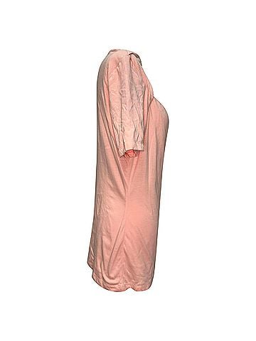 Balmain Balmain Button-Embellished Cutout T-Shirt in Peach Cotton (view 2)
