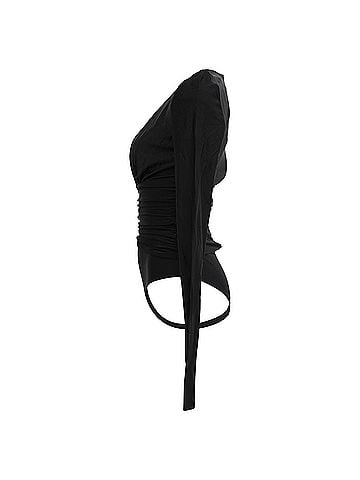 Alexandre Vauthier Alexandre Vauthier V-neck Bodysuit in Black Viscose (view 2)