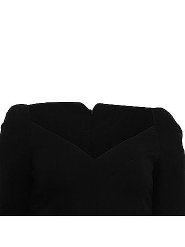 Mario Valentino  Valentino Garavani Belted Midi Dress in Black Wool (view 2)
