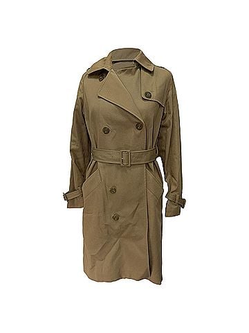 A.P.C. A.P.C. Greta Trench Coat in Beige Cotton (view 1)