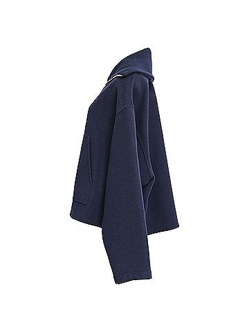 Céline  Celine Triomphe Zip-Up Sweater in Navy Blue Cashmere (view 2)
