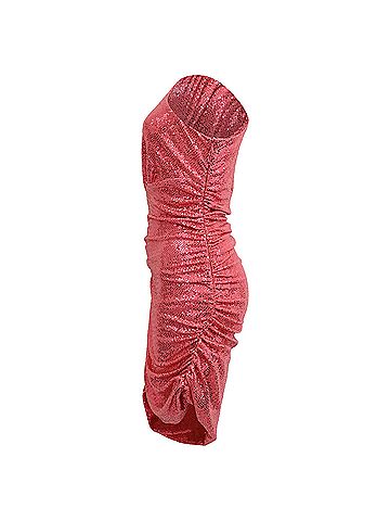Alexandre Vauthier Alexandre Vauthier One-Shoulder Sequined Mini Dress in Pink Polyamide (view 2)