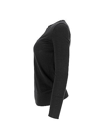 Salvatore Ferragamo Ferragamo Rippled-Neckline Sweater in Black Cashmere (view 2)