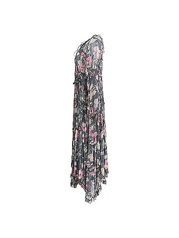 Zimmermann  Zimmermann Floral-Print Midi Tiered Dress in Multicolor Silk (view 2)