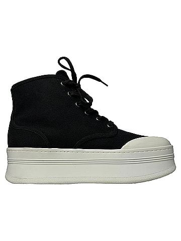 Céline Celine Triomphe Patch High Top Sneakers in Block Canvas (view 1)