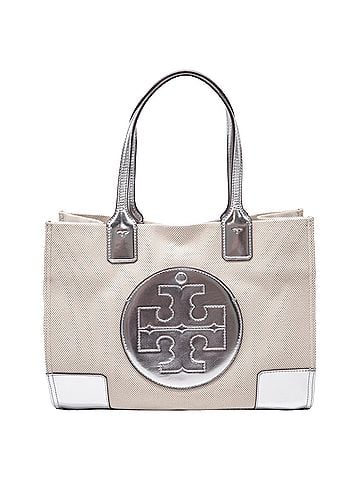 Tory Burch Tory Burch Ella Tote in White Canvas (view 1)
