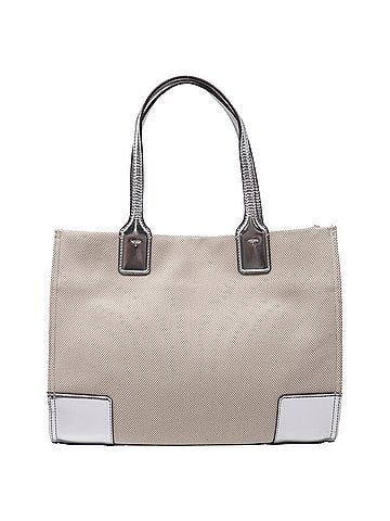 Tory Burch Tory Burch Ella Tote in White Canvas (view 2)