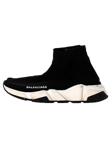 Balenciaga Balenciaga Speed Trainer Shoes in Black Polyester (view 2)
