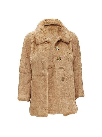 A.P.C. APC genuine fur buttons winter coat (view 1)