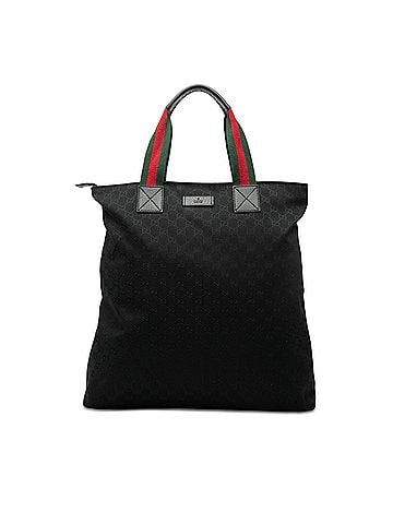 Gucci GG Canvas Web Vertical Tote (view 1)