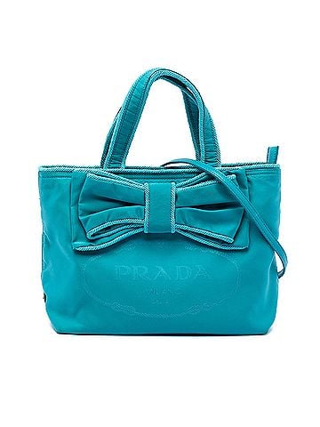Prada Tessuto Canapa Logo Bow Satchel (view 1)