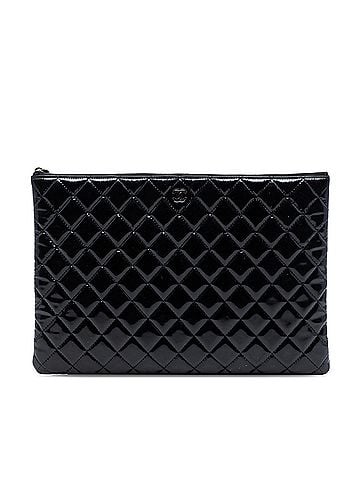 Chanel Large Quilted Patent O Case Clutch (view 1)