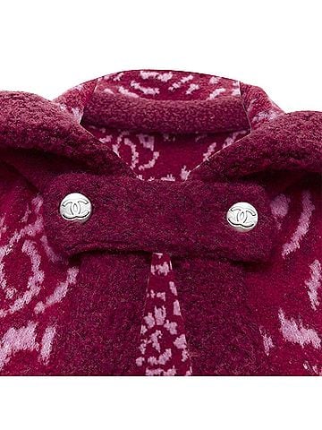 Chanel Chanel Camellia CC wool boucle trim cardigan jacket (view 2)