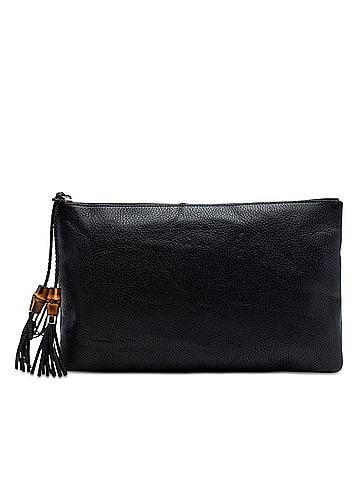 Gucci Calfskin Bamboo Tassel Clutch (view 1)