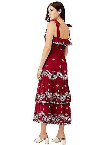 Roller Rabbit Peonia Embroidered Eleanor Casual Dress (view 2)