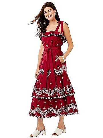 Roller Rabbit Peonia Embroidered Eleanor Casual Dress (view 1)
