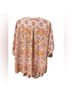 BCBGMAXAZRIA 100% Polyester Paisley Orange Pink 3/4 Sleeve Blouse Size L - photo 5