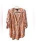 BCBGMAXAZRIA 100% Polyester Paisley Orange Pink 3/4 Sleeve Blouse Size L - photo 4