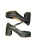 Intentionally Blank 100% Leather Solid Black Heels Size EU 39 - photo 2