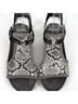 Naot 100% Leather Snake Print Gray Black White Sandals Size EU 37 - photo 3