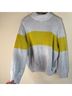 Aerie Stripes Gray Yellow Pullover Sweater Size L - photo 7