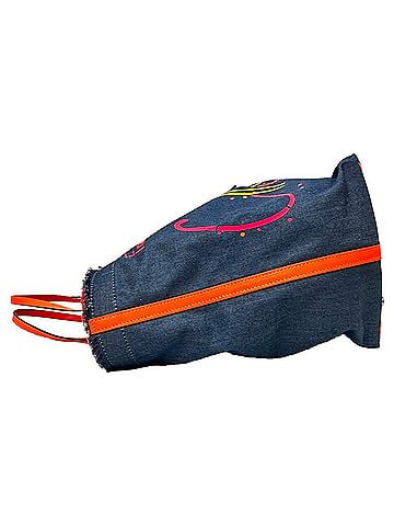 Christian Louboutin Christian Louboutin Frangibus Tote Bag In Navy Blue Denim (view 2)
