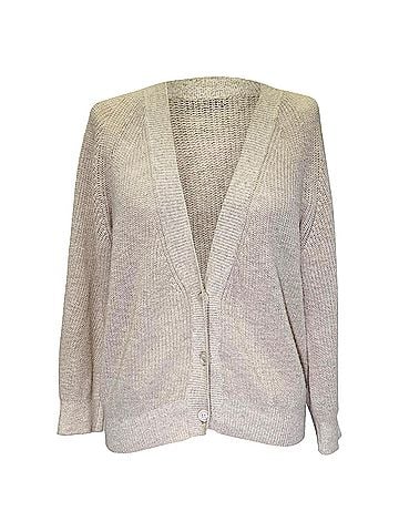 Max Mara Max Mara Leisure Cardigan in Beige Wool (view 1)