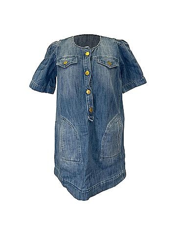 Isabel Marant  Isabel Marant Etoile Oriane Mini Dress in Blue Cotton Denim (view 1)