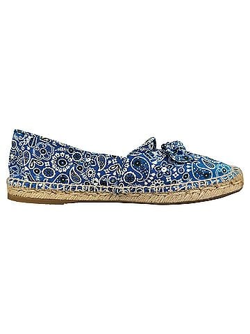 Charlotte Olympia Charlotte Olympia Bandana Espadrille Flats in Blue Canvas (view 1)