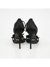 Gucci 100% Satin Black Bow Strap Sandal Heel Size Size EU 36 1/2 - photo 6