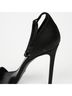Gucci 100% Satin Black Bow Strap Sandal Heel Size Size EU 36 1/2 - photo 9