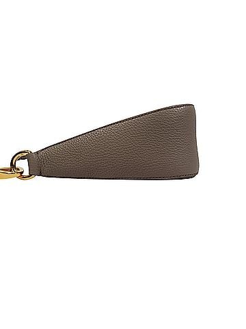 Prada Prada Logo-Strap Shoulder Bag in Grey Leather (view 2)