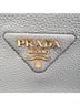 Prada 100% Leather Tan Prada Logo-Strap Shoulder Bag in Grey Leather One size - photo 6