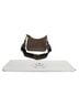 Prada 100% Leather Tan Prada Logo-Strap Shoulder Bag in Grey Leather One size - photo 9