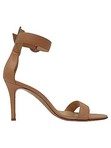 Gianvito Rossi Gianvito Rossi Portofino Sandals in Pink Leather (view 1)