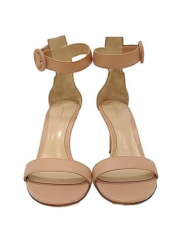 Gianvito Rossi Gianvito Rossi Portofino Sandals in Pink Leather (view 2)