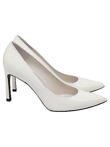 Stuart Weitzman Stuart Weitzman Heist Pumps in White Patent Leather  (view 1)
