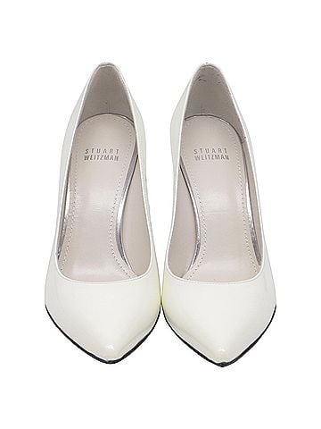 Stuart Weitzman Stuart Weitzman Heist Pumps in White Patent Leather  (view 2)