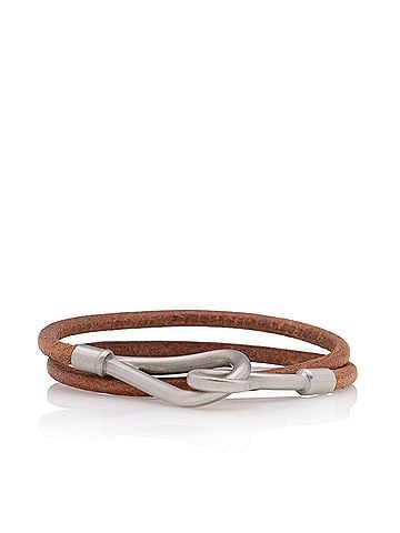 Hermès Hermes Leather Jumbo Hook Double Tour Bracelet (view 1)