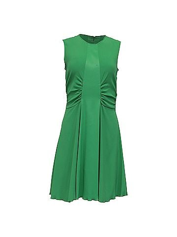 Sandro Sandro Risla Midi Green Flare Dress in Green Viscose (view 1)