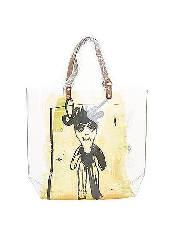 MARNI MARNI 2010 Cristal Claude Puppet print leather handles clear PVC tote bag (view 1)