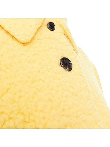 Prada PRADA 2021 Raf Simons Runway pastel yellow wool boucle oversized coat IT38 XS (view 2)