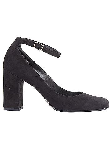 Saint Laurent Saint Laurent black suede leather buckle maryjane block heel pump EU37.5 (view 1)