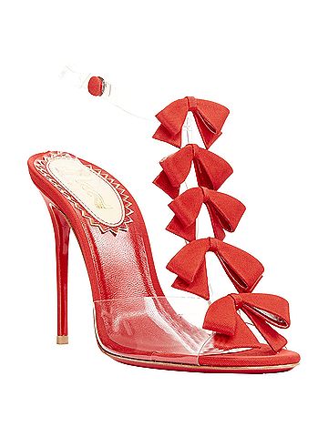 Christian Louboutin Christian Louboutin 20th Anniversary Bow Bow 100 Pvc red grosgrain heels EU38.5 (view 1)