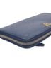 Prada 100% Leather Blue Metal Logo Long Wallet One size - photo 8