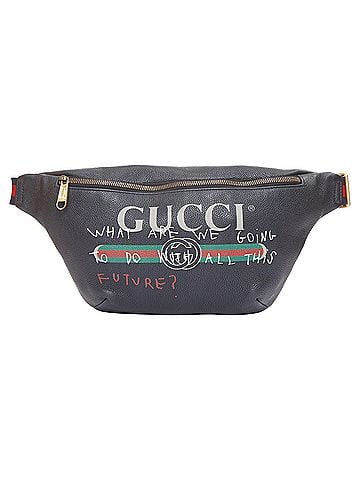 Gucci GUCCI Alessandro Michele 2017 Coco Capitan  graffiti print crossbody belt bag (view 1)